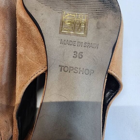 Topshop Jasper Ball Slingback Pump Suede Size 36 (5.5) - Picture 9 of 11